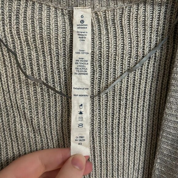 Lululemon Cardigan Vestigan Heathered Medium Grey / Heathered Angel Wing - Picture 6 of 11